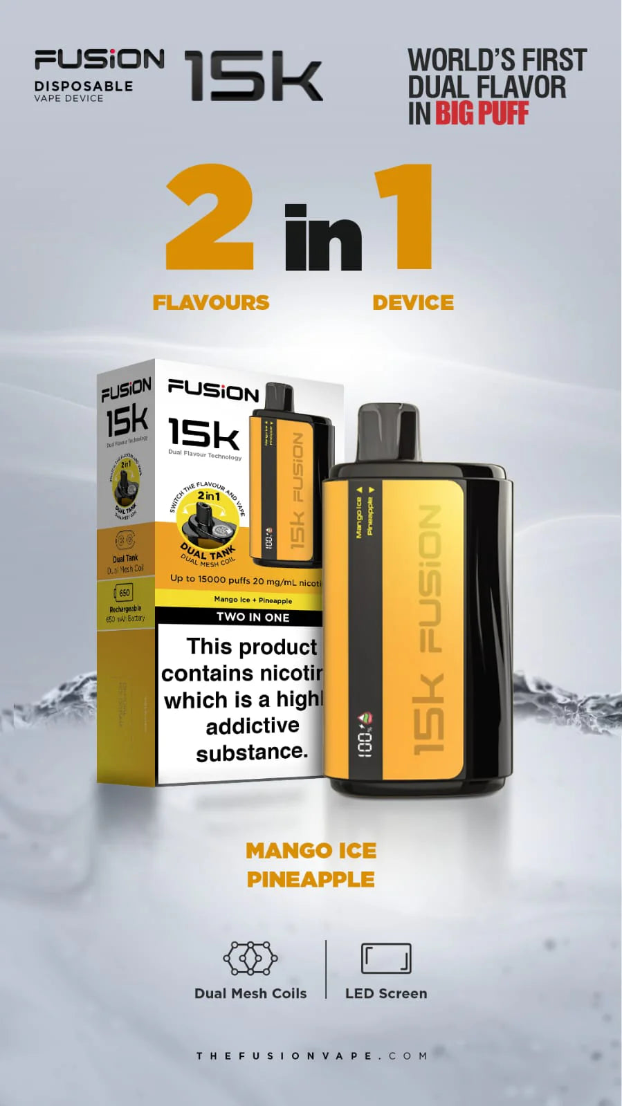 Fusion Two In One 15K Disposable 2% Galaxy Vapers Fusion Two In One 15K Disposable 2% Galaxy Vapers