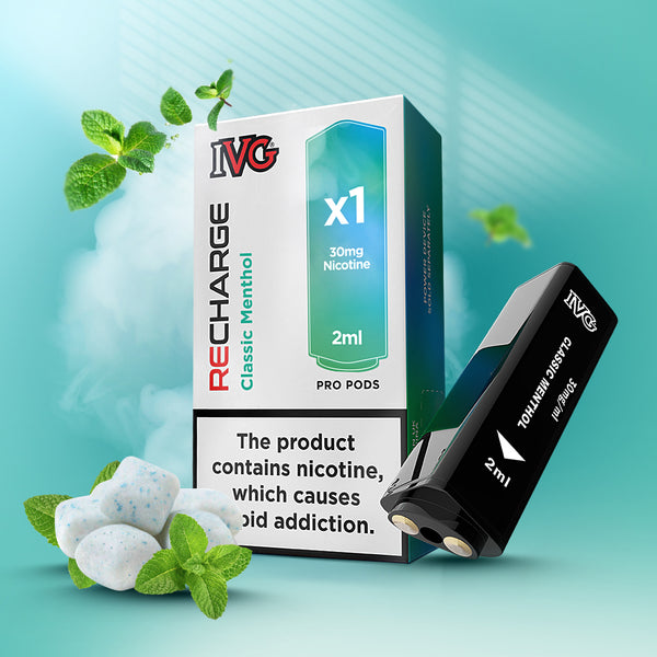 IVG RECHARGE AIR DISPOSABLE PRO POD - CLASSIC MENTHOL