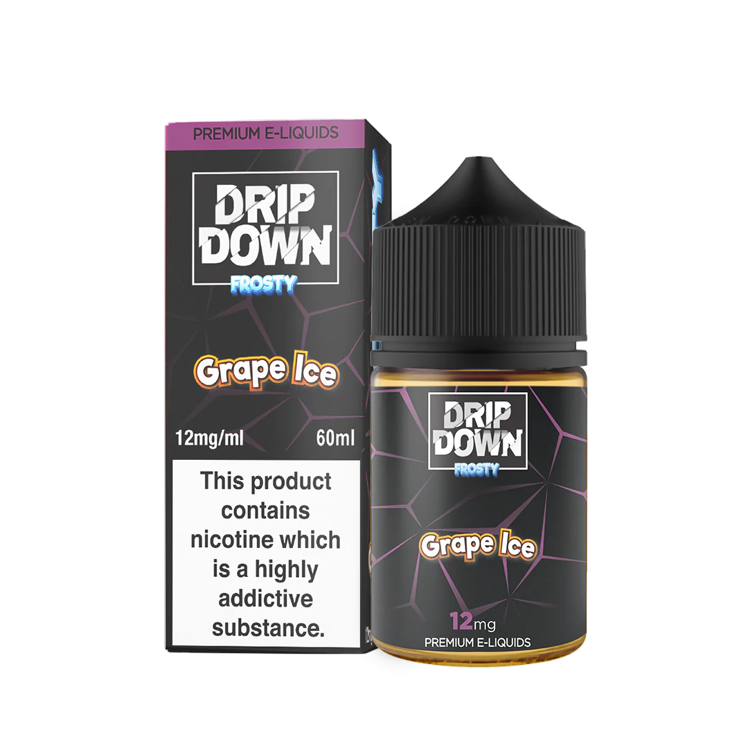 DRIP DOWN FROSTY GRAPE ICE E-LIQUID 60ML