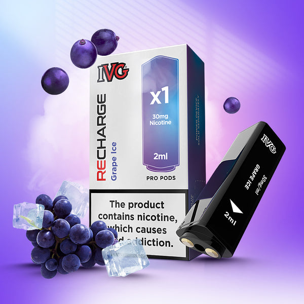 IVG RECHARGE AIR DISPOSABLE PRO POD - GRAPE ICE