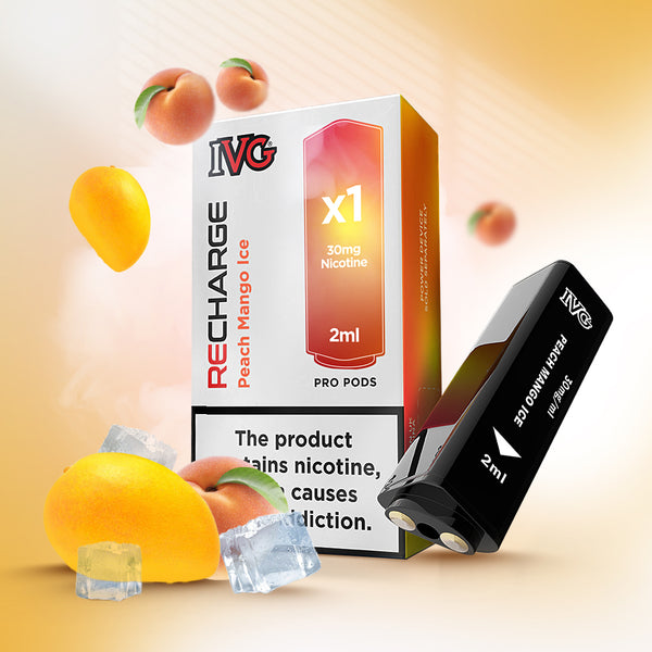 IVG RECHARGE AIR DISPOSABLE PRO POD - PEACH MANGO ICE