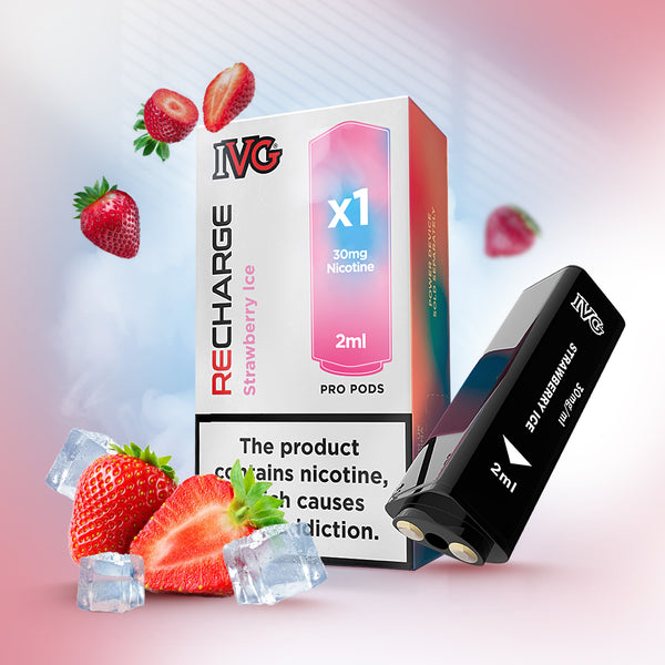 IVG RECHARGE AIR DISPOSABLE PRO POD - STRAWBERRY ICE