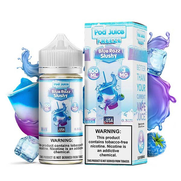 BLUE RAZZ SLUSHY FREEZE POD JUICE E-LIQUID 100ML