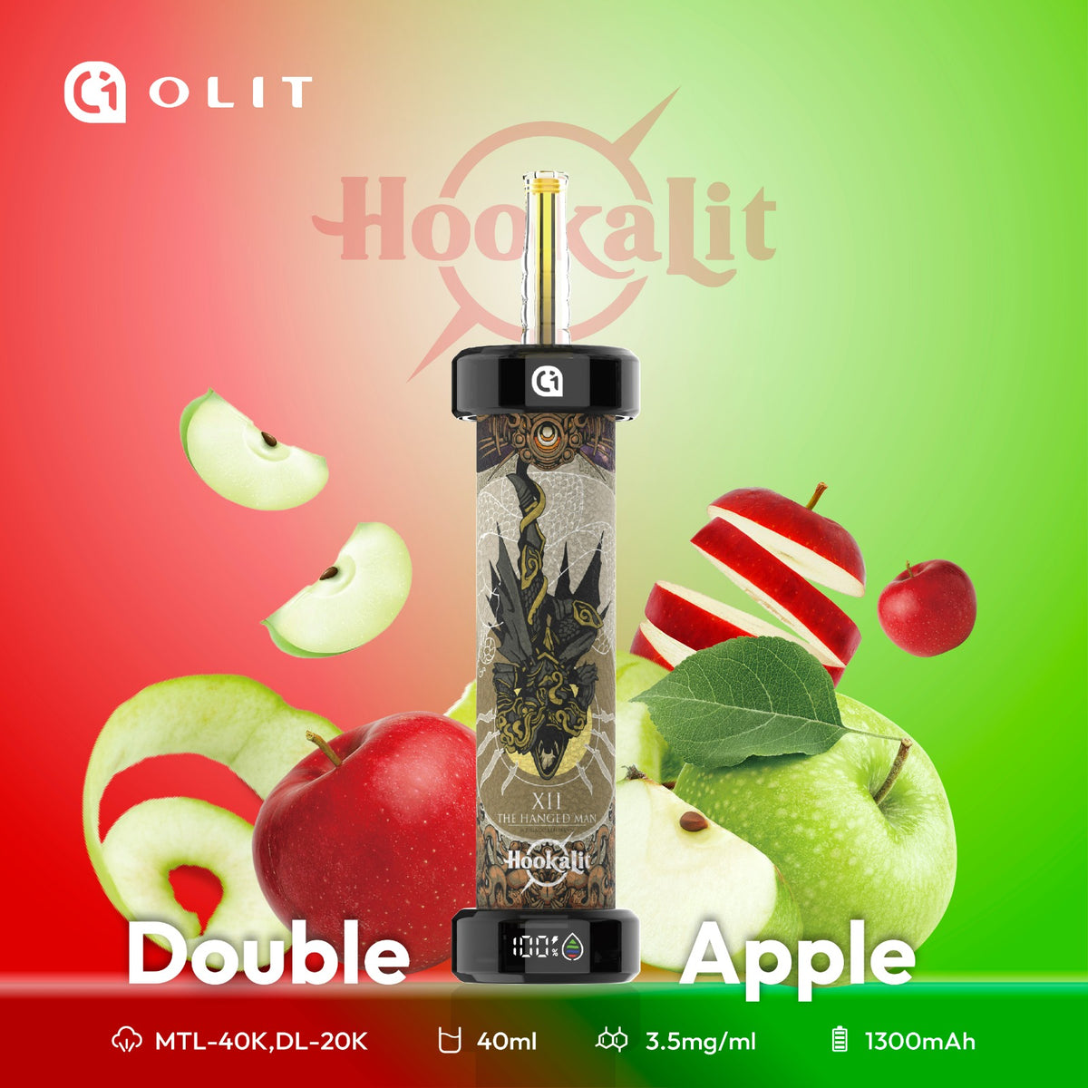 HOOKALIT DISPOSABLE 40K PUFFS - DOUBLE APPLE