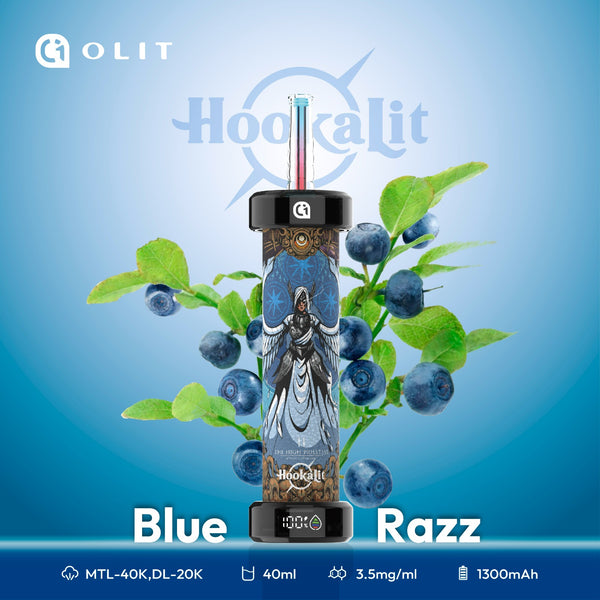 HOOKALIT DISPOSABLE 40K PUFFS - BLUE RAZZ