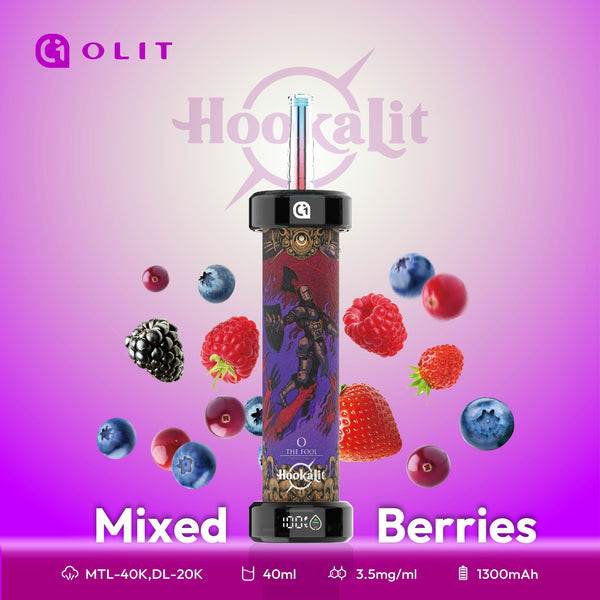 HOOKALIT DISPOSABLE 40K PUFFS - MIXED BERRIES
