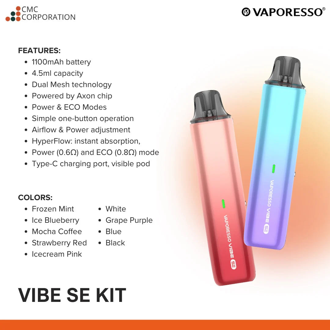 VAPORESSO VIBE SE POD SYSTEM KIT 1100mAh