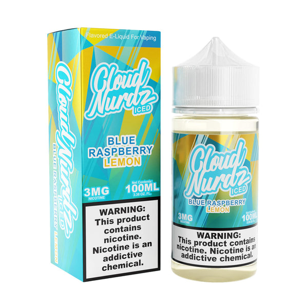 CLOUD NURDZ ICED BLUE RASPBERRY LEMON E-LIQUID 100ML