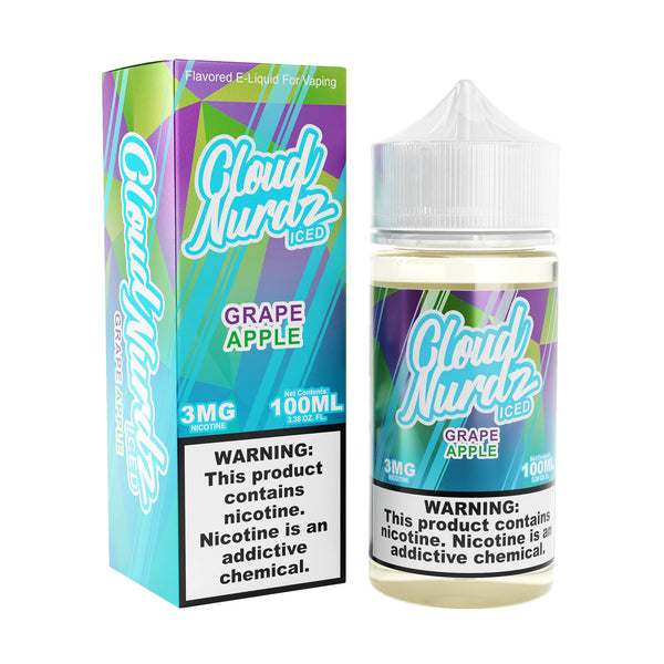 Cloud Nurdz Iced Grape Apple e-liquid 100ml