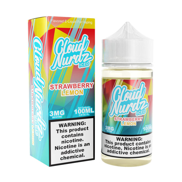 CLOUD NURDZ ICED STRAWBERRY LEMON E-LIQUID 100ML