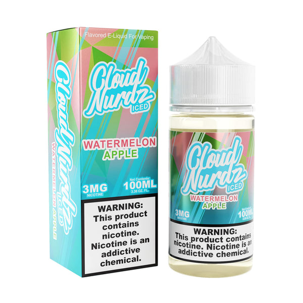 CLOUD NURDZ ICED WATERMELON APPLE E-LIQUID 100ML